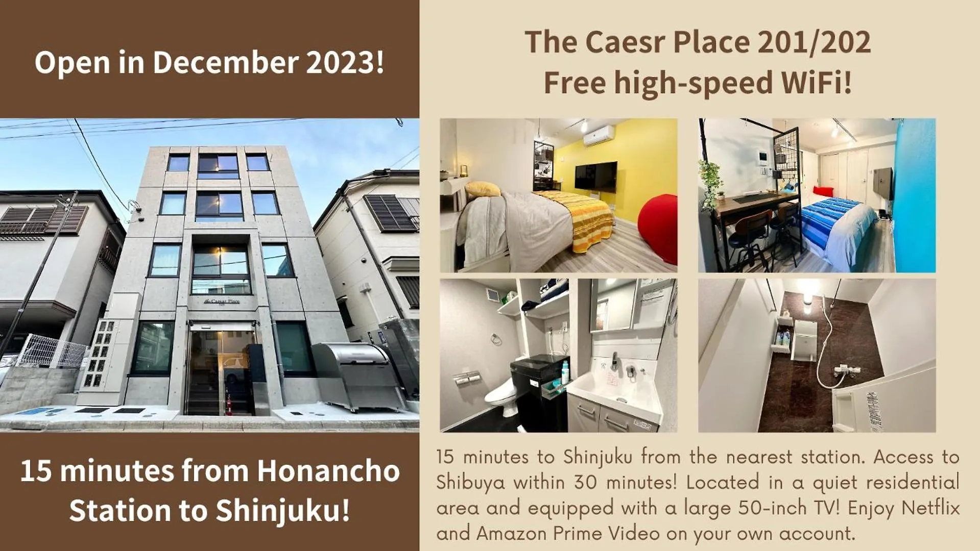 Apartament Caesar House Connecting Room 201And202 Tokio